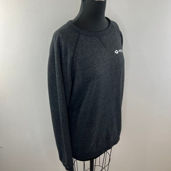 MARINE LAYER Black Top Fleece Lined Round Neck Raglan Sleeve Classic Sz Large L - Picture 5 of 9